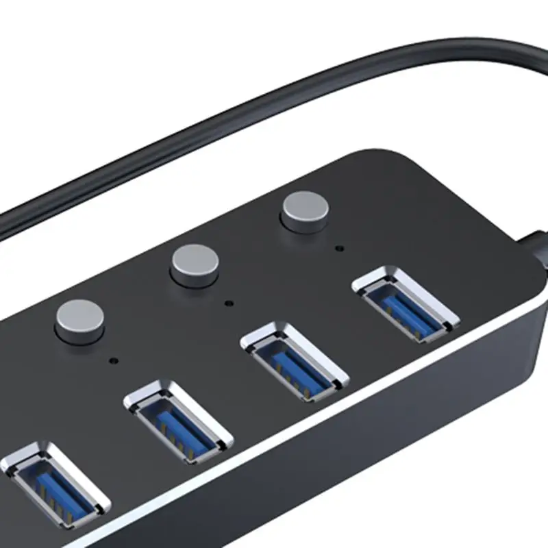 Alumunium 3,0 концентратор супер скорость 7 портов внешний микро-usb-хаб разветвитель портативный для Apple Macbook Air ноутбук ПК планшет концентратор