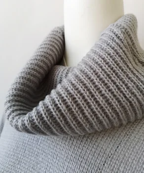 

Autumn and winter 2019 new sweater women's popular solid color long sleeve high collar Pullover