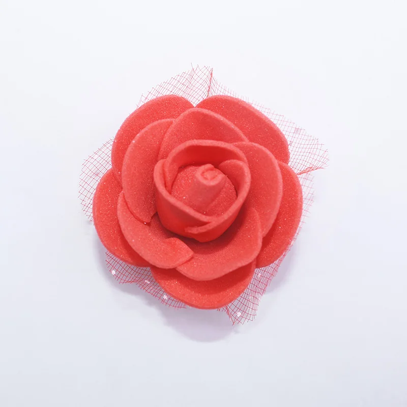 50 шт./лот 3,5 см мини ПЭ пены розы искусственные головки цветов для DIY венки Аксессуары свадебные украшения вечерние ручной работы - Цвет: red