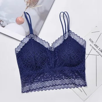 

2019 Woman Sexy bra Casual Lace Embroidered Tube Top Female Sexy Bra Tops
