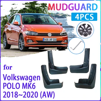 

4 PCS Car MudFlaps for Volkswagen VW Polo MK6 AW 2018 2019 2020 Mudguard Splash Guards Fender Auto Accessories