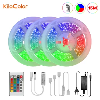 

Led Strip Light SMD 2835 24Keys Infrared Controller Not Waterproof RGB Luces Led 15M DC 12V Christmas Lights