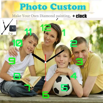 

top popular diy diamond painting custom clock family life photo diy diamond mosaic sale diamond embroidery full set wall sticker
