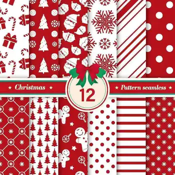 

Fabric Tissue Seam DIY100% Cotton Twill Printing Patchwork Garment Tailor 10/12 sets of Christmas day Combination Various size