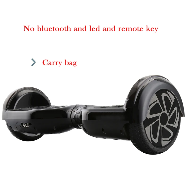 IScooter, Bluetooth, Ховерборд, самобалансирующийся, 6,5 дюймов, электрический скейтборд, Ховерборд, гироскоп, Электрический скутер, стоячий скутер - Цвет: black no BT n bag