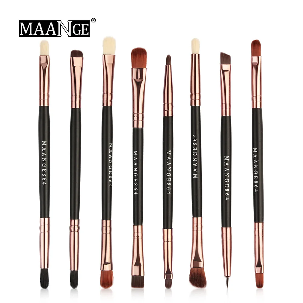 

High Quality 8Pcs/lot Double Head Blending Concealer Eyebrow Makeup Brushes Set Cosmetic Tools Eye Shadow Blusher Make up Brush