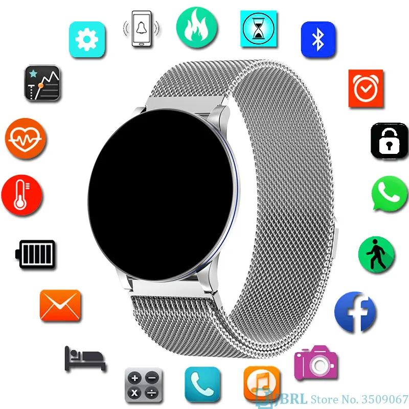 

Waterproof Smart Watch Men Women Blood Pressure Fitness Tracker Fashion Sport Multi Modes SmartWatch Camera Control Smart Band