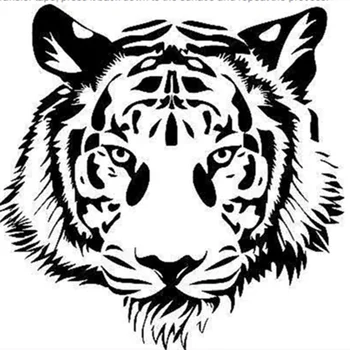 

20X20CM Powerful Tirger Head Vinyl Car Stickers Decals Car Body Window Personality Tiger Head Car Stickers Car-styling