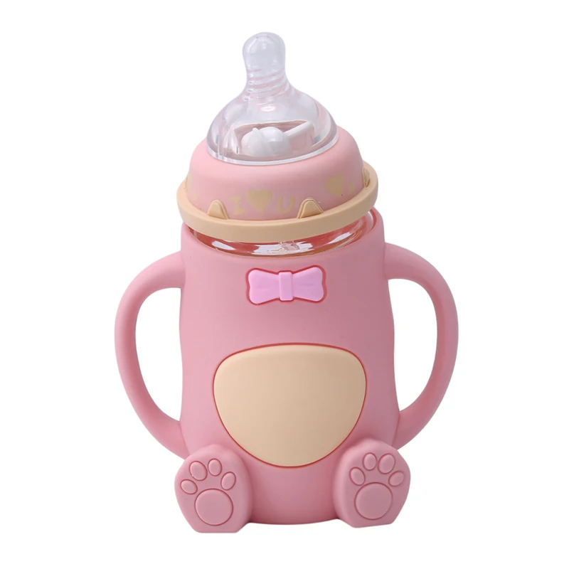 Baby Milk Feeding Bottle Kids Cup Glass Mamadeira Vidro Safe Infant Juice Water | Мать и ребенок