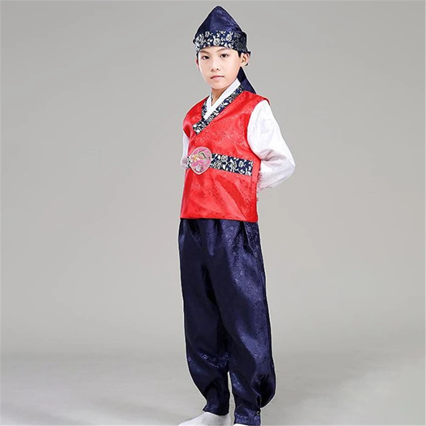 Детский Традиционный корейский стиль ханбок ортодоксальный дворцовый детский танцевальный костюм для маленьких мальчиков одежда Aisan японская одежда в стиле кимоно