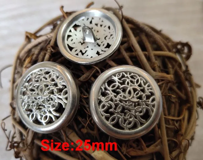 NO30 Size25mm silver Новинка 10 шт. модная Высококачественная Ретро металлическая куртка с изображением совы и пуговицами аксессуары пальто свитер рубашка Кнопка 21 мм - Цвет: NO30 Size25mm silver