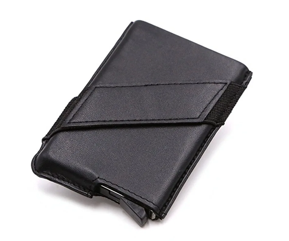 DIENQI RFID визитница мужские кошельки сумка для денег Мужской винтажный маленький тонкий кошелек из искусственной кожи мини умный волшебный кошелек бумажник, кошелек