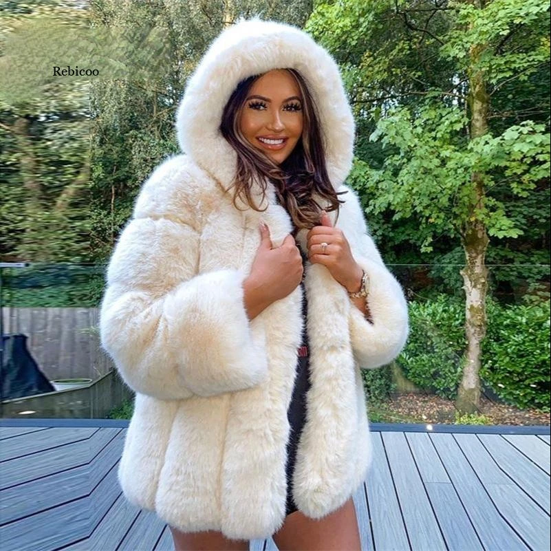 Fluffy Faux Fur Coat Women Winter Thick Warm | Fluffy Faux Fur Long Sleeve  Jacket - Fur & Faux Fur - Aliexpress