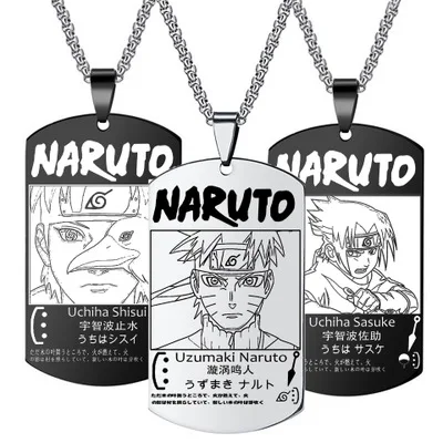 

Naruto Necklace Two-dimensional Animation Peripheral Naruto Sasuke Ltachi Akatsuki Organizes The Same Character Cartoon Pendant