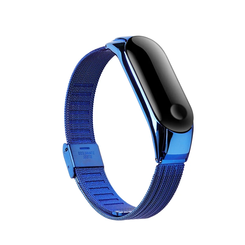 Blue Идеальный Браслет для xiaomi mi Band 3 4 correa mi band 4 для xiaomi mi band 4 браслет mi band 3 ремешок pulseira xiaomi mi band 3 - Цвет: Blue