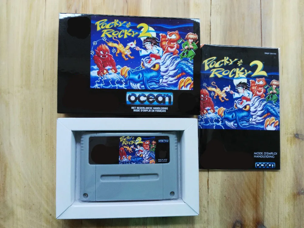Giochi A 16Bit ** Pocky & Rocky 2 (Versione Francese Pal!! Cartuccia Manuale Scatola!!)