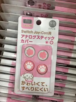 

40pcs=10sets Thumb Stick Grips Analog Caps Joystick Cover For Nintend Switch NS Lite Joycon Controller Cat Paw Bear Leaf Flower