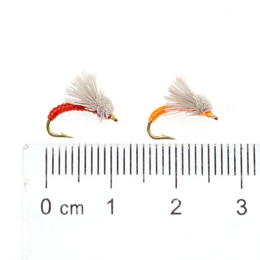 Bimoo 6 шт./партия#16 Serendipity Nymph Emerger Летающая форель Panfish лосось рыболовные наживки оранжевый красный Мидж Nymph