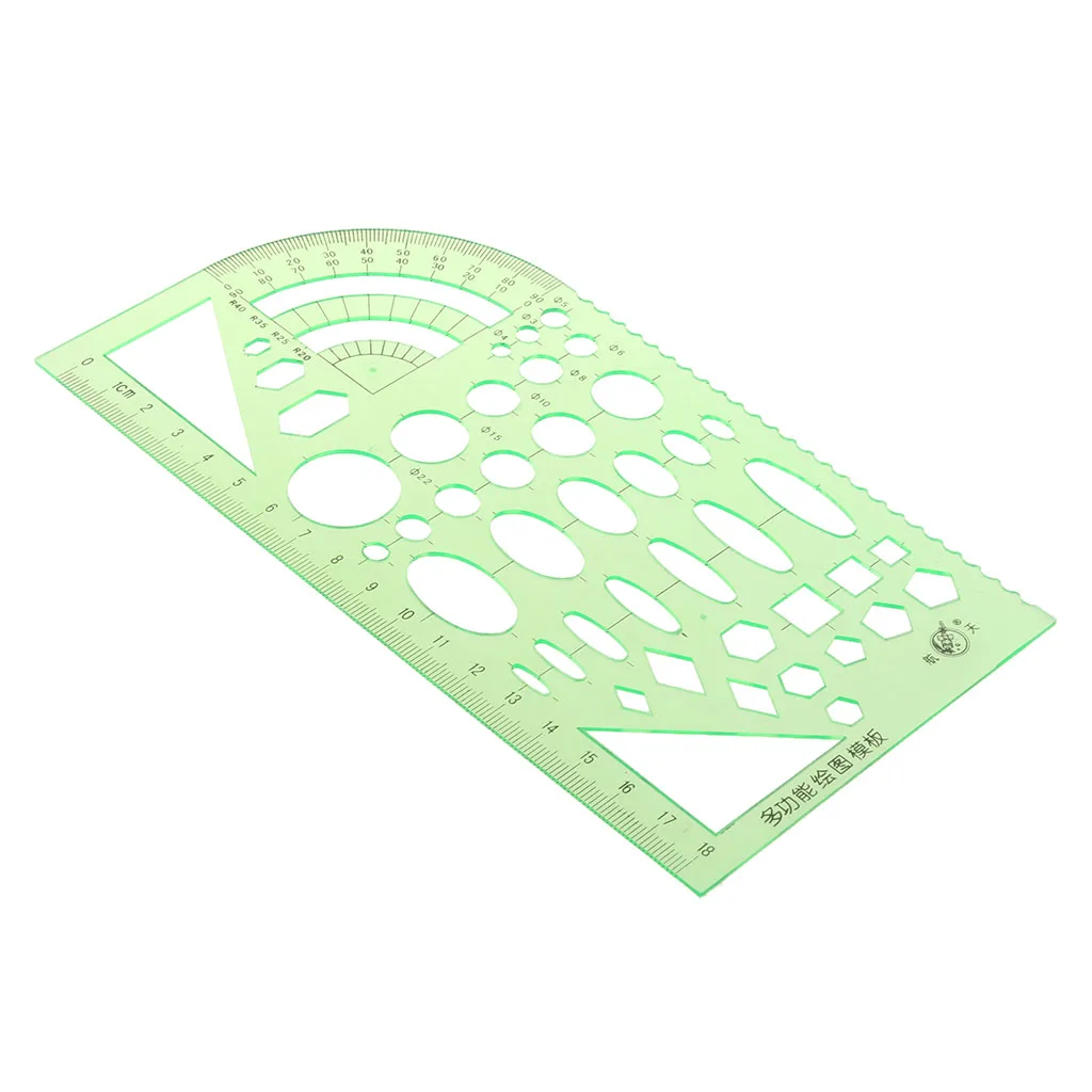 Multifunctional Plastic Drawing Curve Pattern Stencil Template Ruler Tool