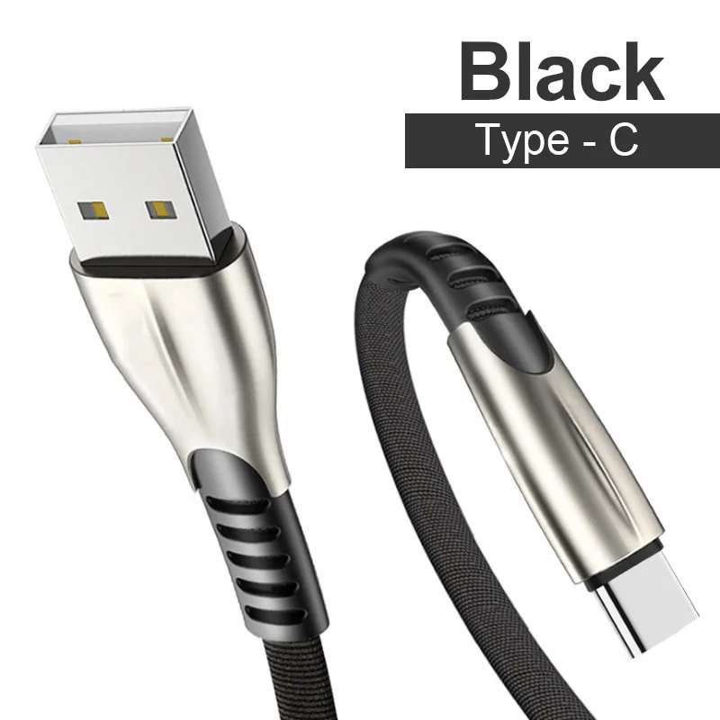 Oppselve кабель Micro usb type C для samsung S10 S9 S8 Xiaomi type-c зарядное устройство адаптер Microusb USB C кабели для мобильных телефонов - Цвет: Black