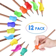 12 шт., ручка для детей, студентов, силиконовая ручка для коррекции рыбы, держатель для ручки, коррекция осанки, инструмент для письма, канцелярские принадлежности