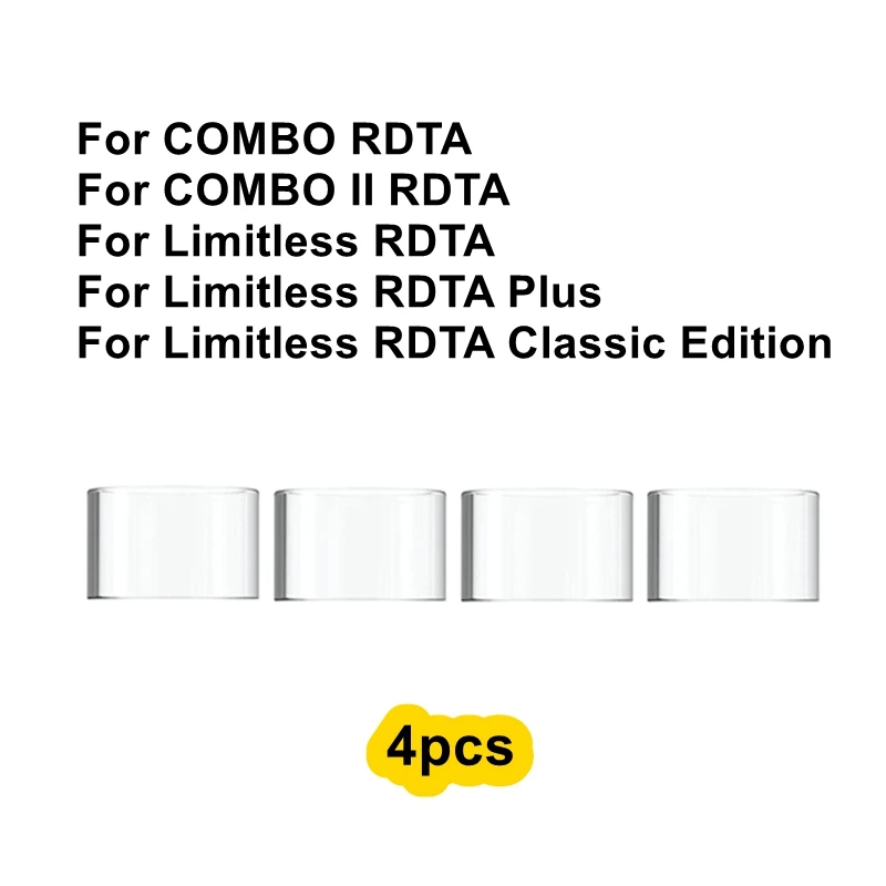 4 шт./упаковка стеклянные трубки для атомайзера Ijoy Limitless RDTA Plus Combo II|Аксессуары| |