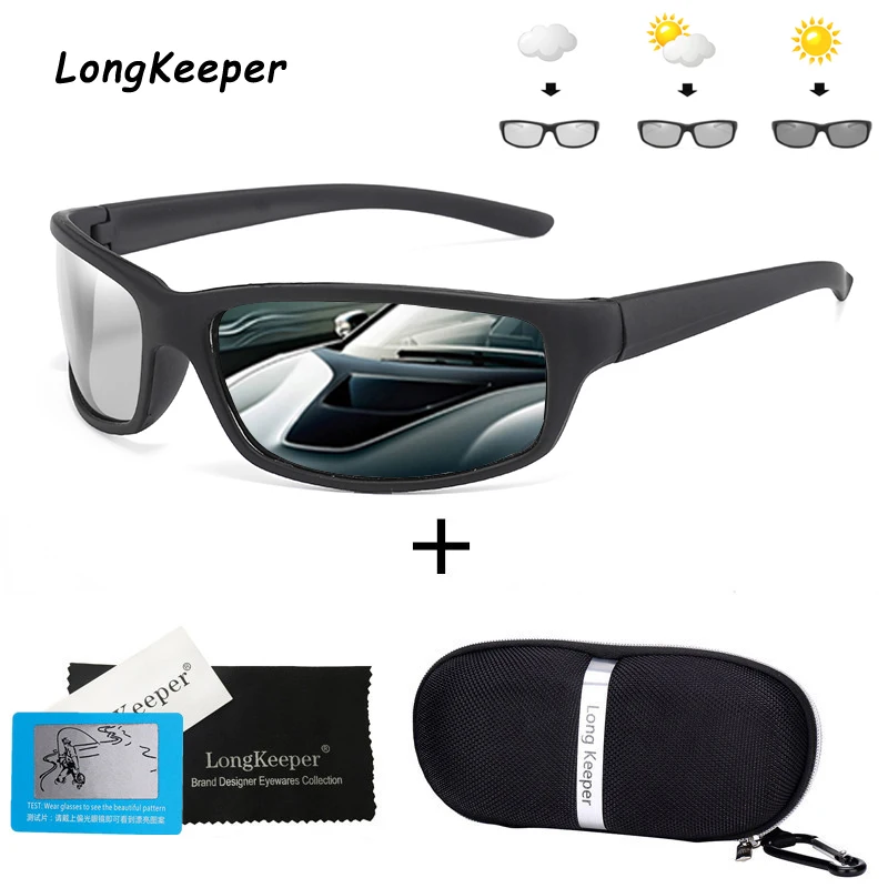 

2020 Square Photochromic Sunglasses Men Polarized Glasses Retro Women Chameleon Sunglasses with case box gift UV400 Gafas Oculos