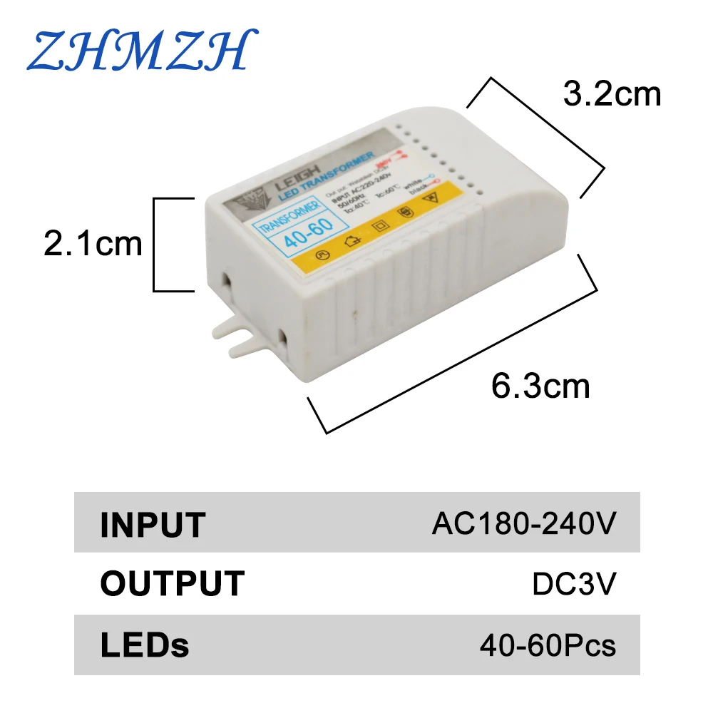 LED ovladač 220V na DC3V 1-36pcs 40-60pcs 50-80pcs led diody elektronických transformátor LED regulátor energie poskytnout osvětlení transformers