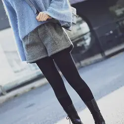 Зимние Формальные шорты для женщин в Корейском стиле с высоким хвостом, облегающие бедра, с острым носком, шорты для женщин, серый, черный