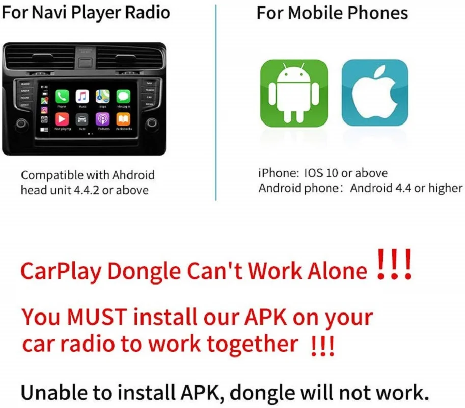 Smart link Беспроводной CarPlay ключ для Android автомобильный мини USB Carplay Stick с Android Auto Plug and Play