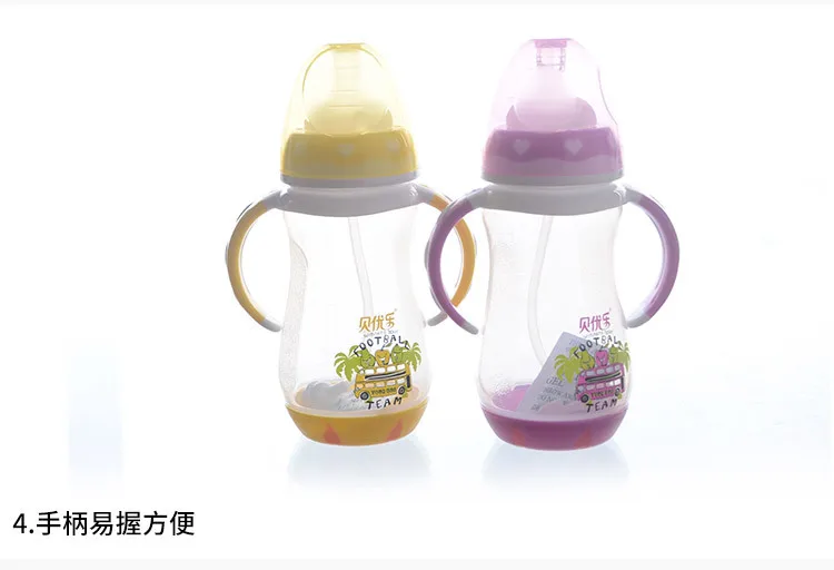 Новая стильная бутылочка для кормления ребенка, устойчивая к падению, бутылочка для кормления, силиконовая крышка, соломинка для коктейлей, бутылочка для молока для младенцев