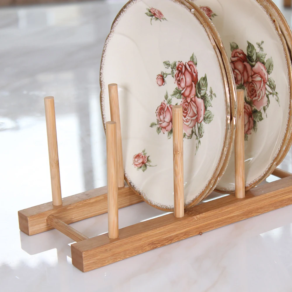 

Storage Rack Wood Drying Rack Plate Rack Multipurpose Drainer Dish Rack Bamboo Drying Rack Pot Lid Holder Storage Rack Desktop