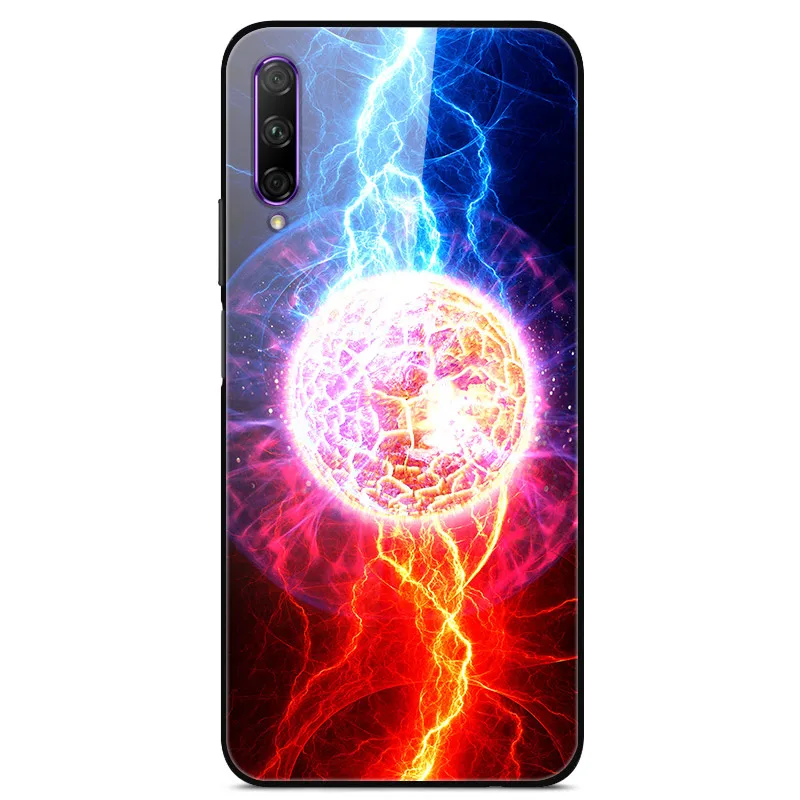 06 Для huawei Honor Play 3 чехол закаленное Стекло планета Космос крышка Стекло задняя крышка для huawei Honor Play 3 Play3 Жесткий PC Coque черный чехол для Honor Play 3 Стекло чехол - Цвет: 06