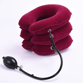 

Household Health Massage Pillows Thickened PVC Inner Bladder Three-tube Inflation Pillows Cervical Traction Device Multi-color