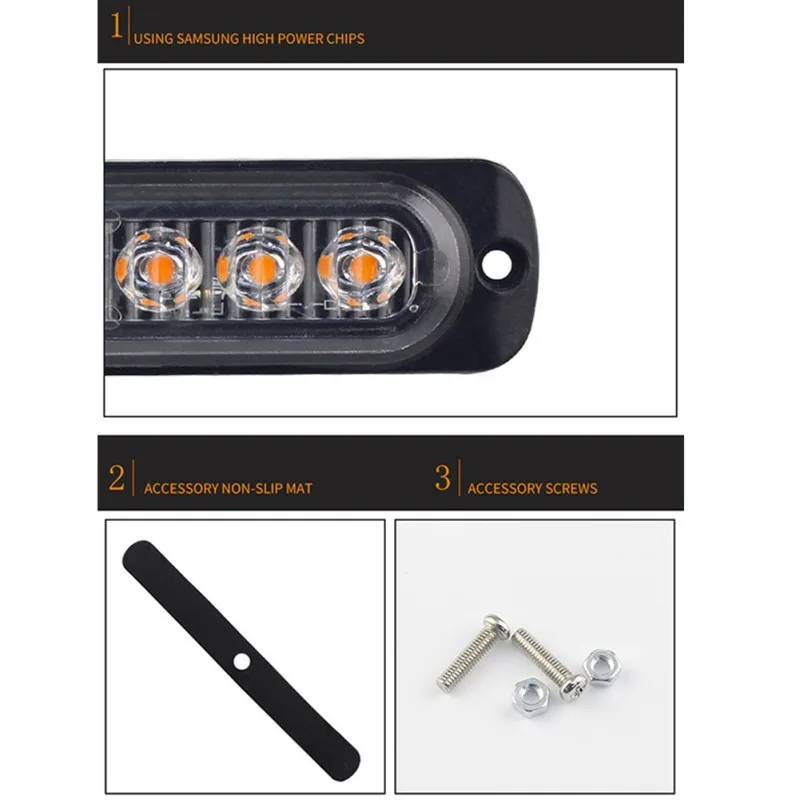 Balight DC12-24V 36 Вт 12 светодиодный автомобильный Грузовик Мотоцикл аварийный предупредительный маячок аварийная вспышка стробоскоп под телом поворотный свет бар 1 шт