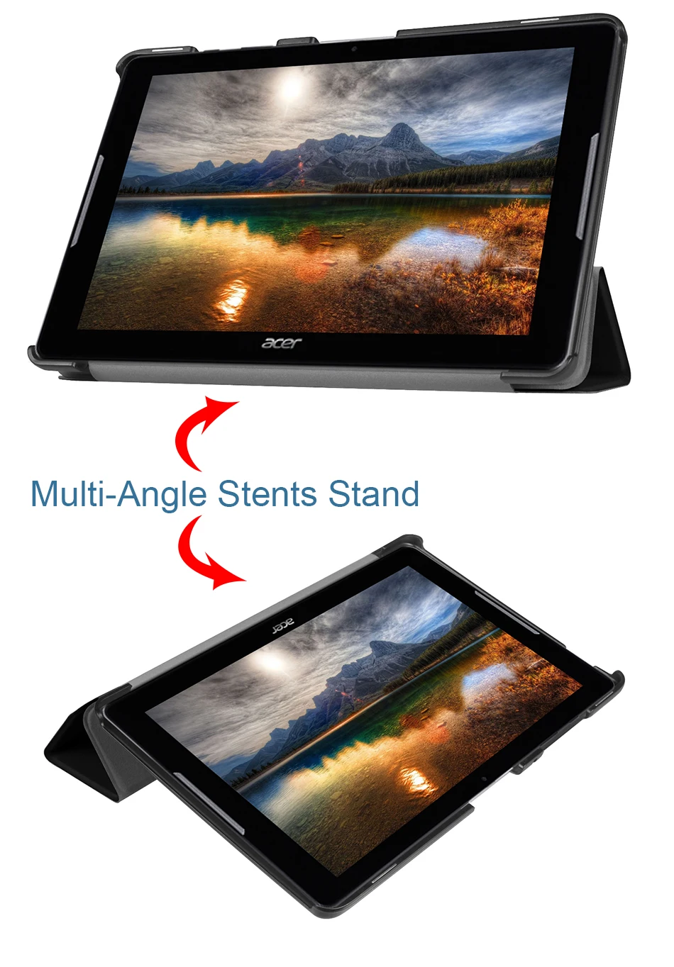 MTT чехол для acer Iconia One 10 B3-A30 A3-A40 10,1 дюймов ультра-тонкий из искусственной кожи трехслойный флип-чехол-подставка планшет для надписей чехол