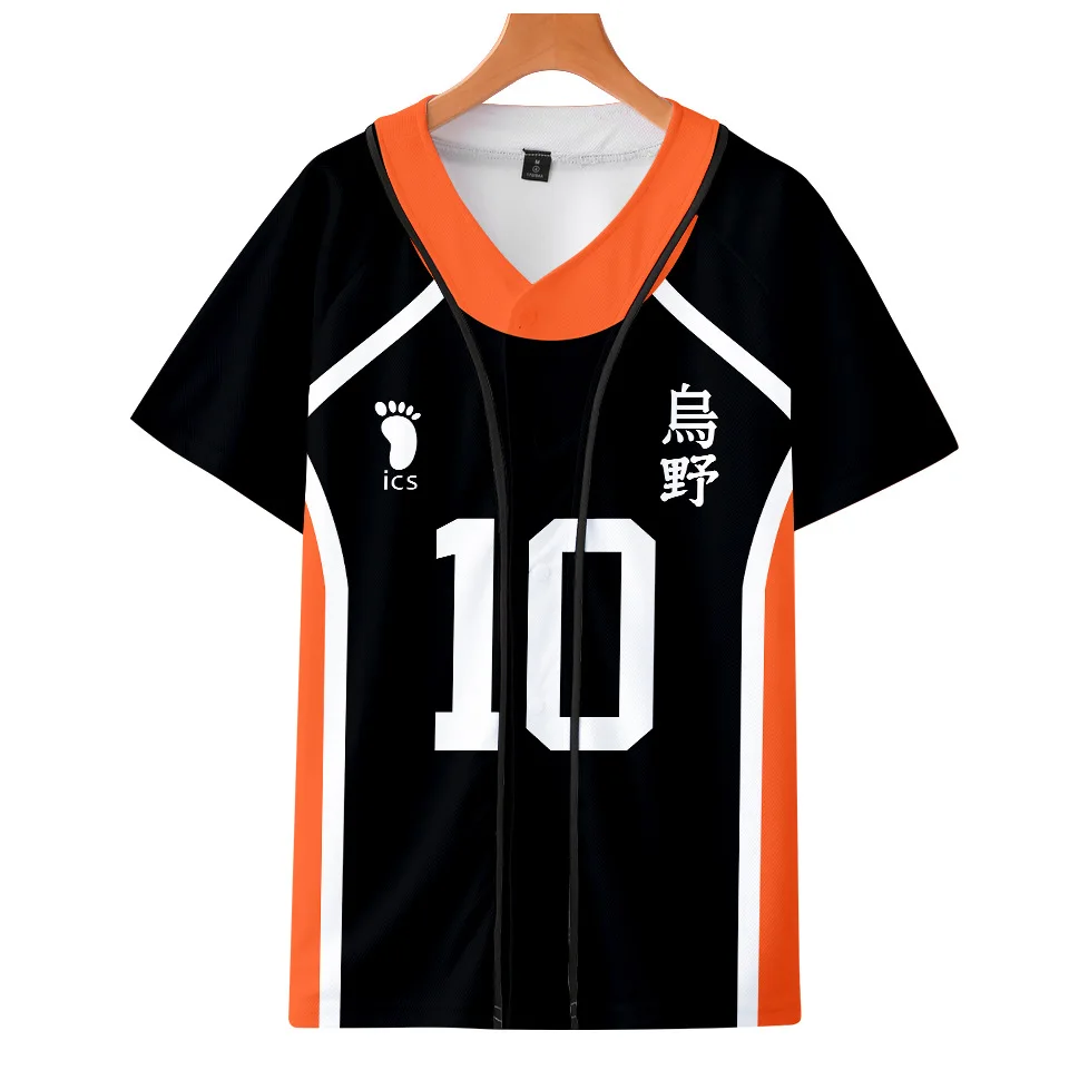 Футболка Haikyuu для волейбола Детский костюм косплея в стиле аниме Aadult Бейсбольный