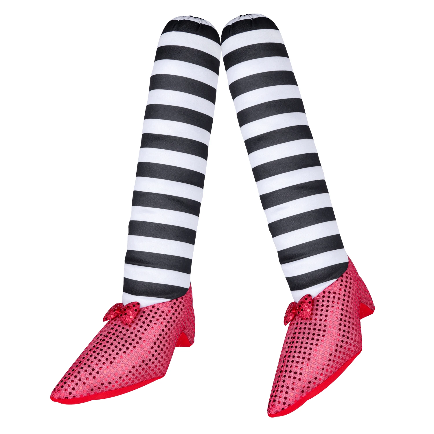 Fowecelt Хэллоуин зло ведьмы ноги реквизит с красными ботинками орнамент передняя