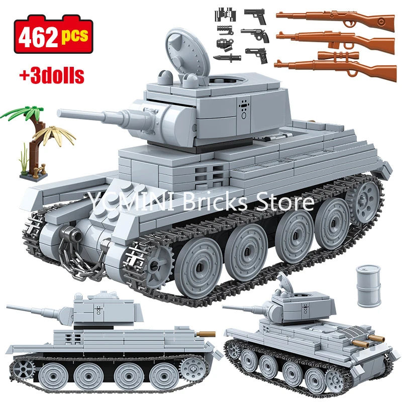 Конструктор Fit Lego 462 шт. Советский Союз стиль милитари бысветильник танк Второй