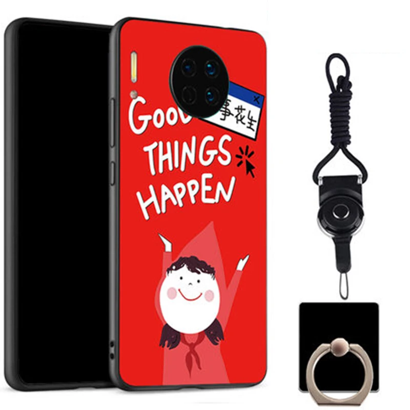 Новый модный мультяшный резиновый чехол для huawei mate 30-Pro полный защитный 30