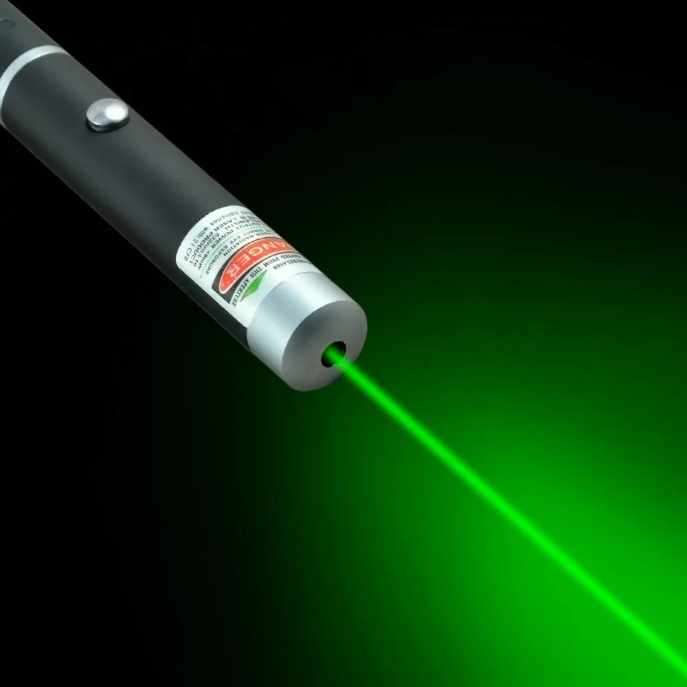 5 мВт 650 нм зеленая лазерная ручка черный сильный Видимый светильник луч Laserpoint 3 цвета Мощная военная лазерная ручка - Цвет: Зеленый
