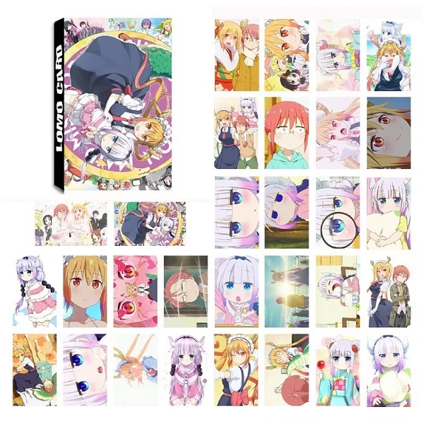 30 листов/набор японского аниме мисс Кобаяши Дракон горничной, Natsume Yuujinchou LOMO карты мини Открытка карта - Цвет: A