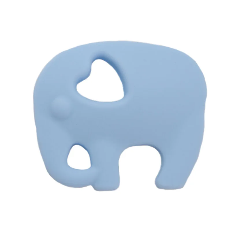 Pastel Blue Chenkai 10 шт. пищевой силиконовый Слон Прорезыватель для зубов для малышей Мультяшные животные прорезывание зубов для DIY Жевательная Подвеска Ожерелье Аксессуар - Цвет: Pastel Blue
