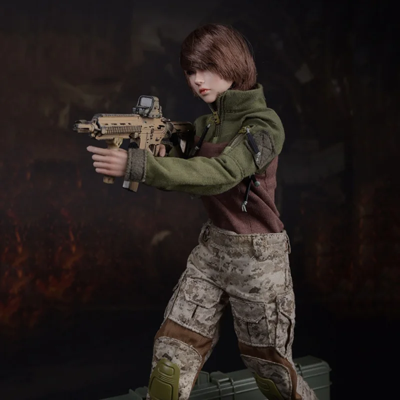 

1/6 Scale US Navy Seal Marines Female Camouflage Combat Uniform Women Soldier Clothes For 12" Action Figures Body Doll Toy