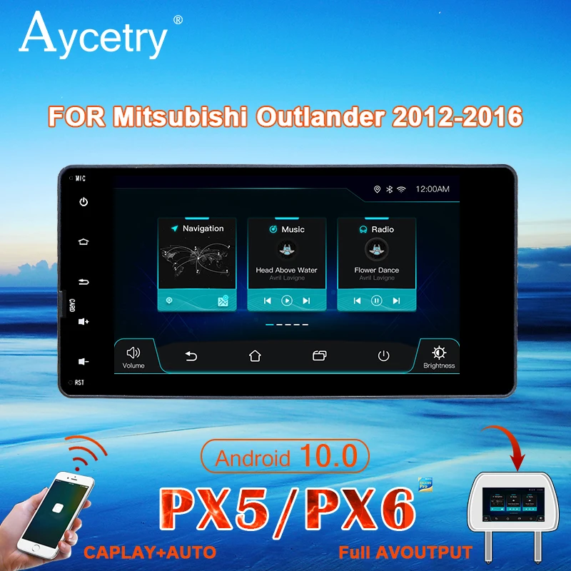 PX6 автомобильное радио 2 din Android 10 мультимедийный DVD плеер авторадио для Mitsubishi outlander