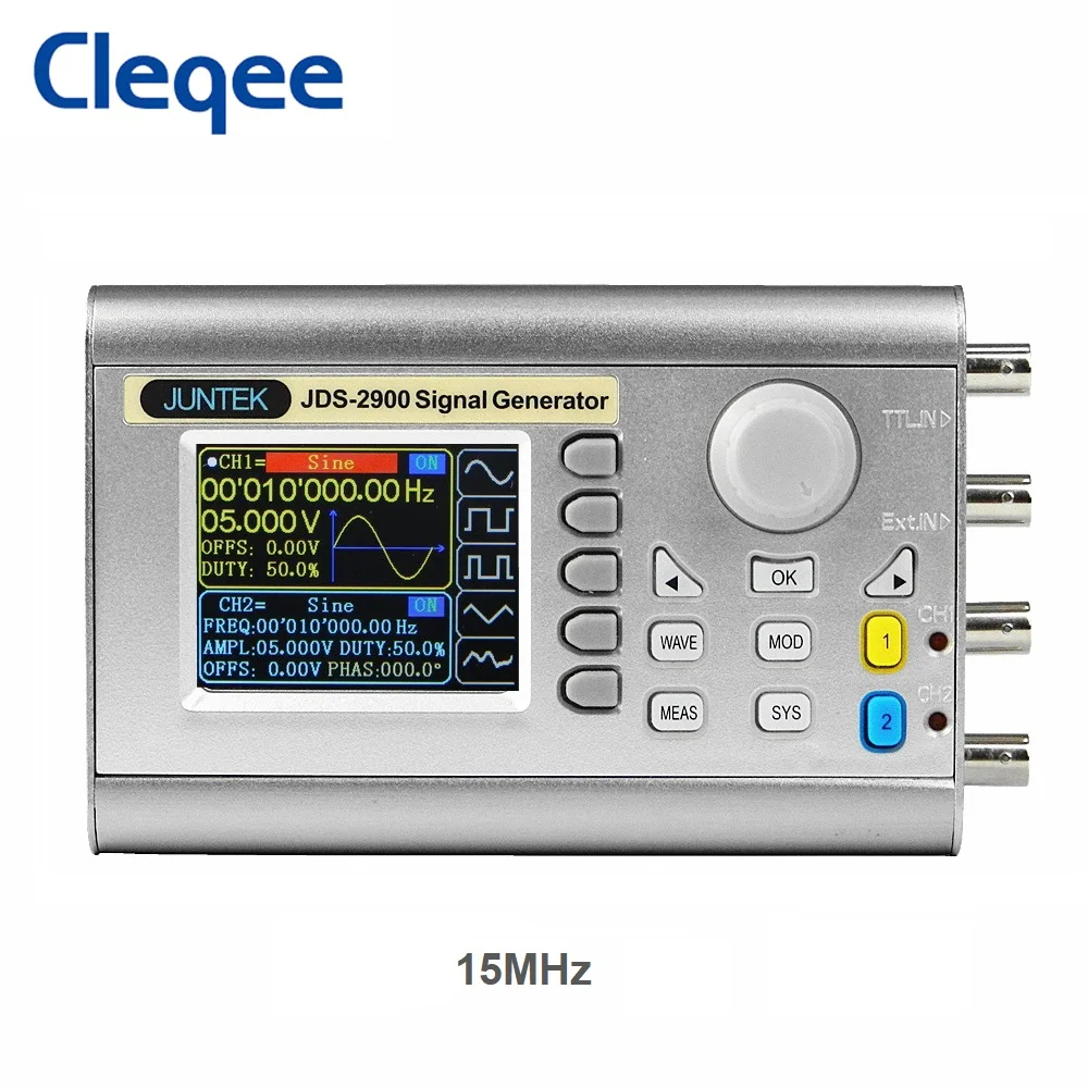 Двухканальный генератор сигналов Cleqee JDS2900 15 МГц|Генераторы сигнала| |