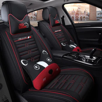 

Full Coverage flax fiber car seat cover auto seats covers for Toyota auris corolla prius camry c hr rav4 suv fortuner highlander