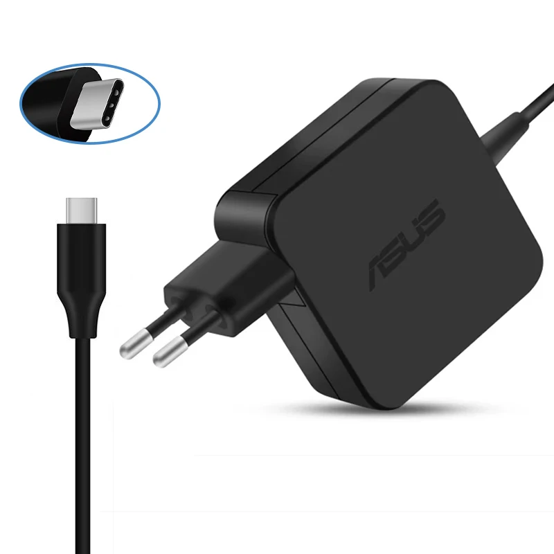 Chargeur 65W USB C pour ASUS Zenbook 13 14 3 UX425 UX425E UX435 UX325  UX325E UX490 Flip Q325 Chromebook Flip C423 C433T C403N C302 C302C C302S  C213 Pro B9440UA B9440FA ExpertBook, Chargeur ASUS USB C 