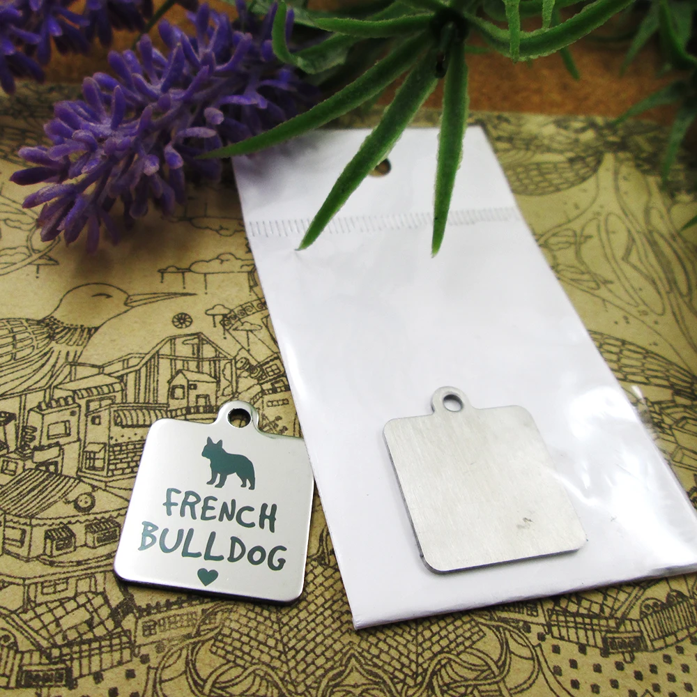

10pcs--"French Bulldog"dog lover stainless steel charms more style for choosing DIY Charms pendants for necklace