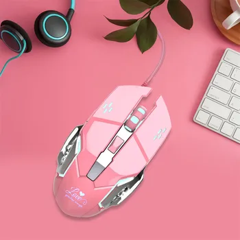 

X500 Bright Wired Lady Mouse 6 Programmable Button Up To 3200 DPI Gaming Mouse Mechanical Gamer Mouse Led Lighting Windows Mac